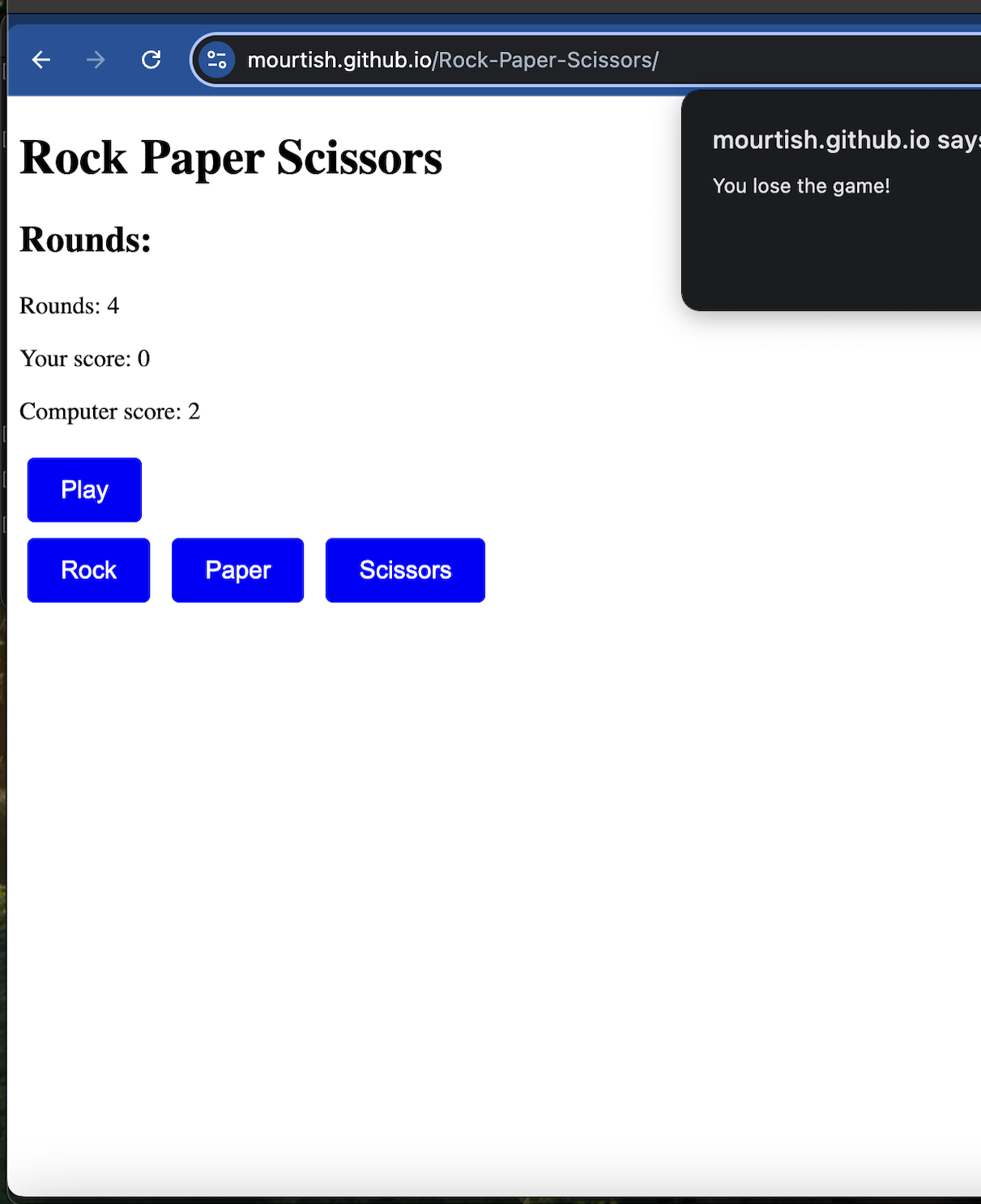 Rock Paper Scissors
